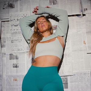 Balance Athletica Ignite Bra Halogen Green sports bra, size Small A-C